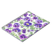 Pastel Graphic Paarse Pansies Notitieboek (Linkerzijde)