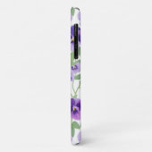 Pastel Graphic Paarse Pansies Telefoon Case (Achterkant/links)