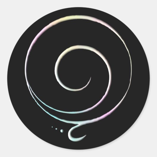 Pastel Gratitude  Ronde Sticker (Voorkant)