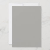 Pastel Gray Invitation Kaart (Achterkant)