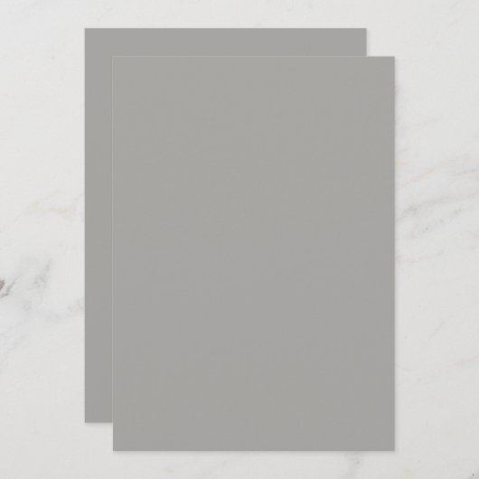 Pastel Gray Invitation Kaart (Voorkant / Achterkant)