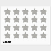 Pastel Gray Star-Sticker Ster Sticker (Vel)