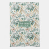 Pastel Green and Gold Towel Luxe Holiday Accent Theedoek (Verticaal)