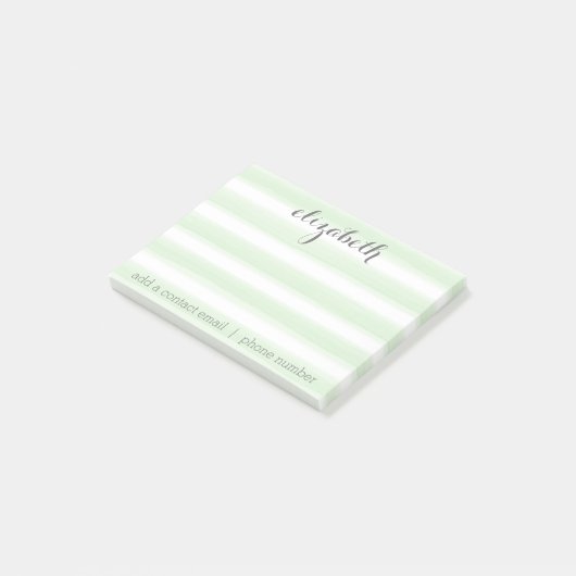 Pastel Green and Grey Stationery Suite for Women Post-it® Notes (Schuin)