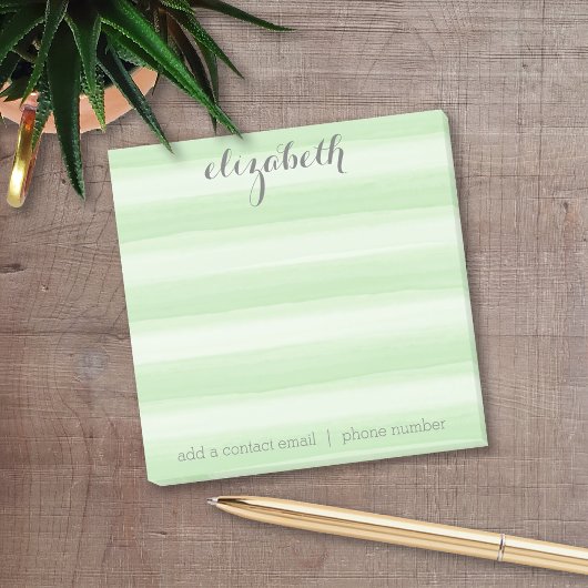 Pastel Green and Grey Stationery Suite for Women Post-it® Notes