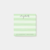 Pastel Green and Grey Stationery Suite for Women Post-it® Notes (Voorkant)