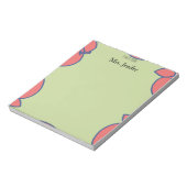 Pastel Green and Red Apple Notepad Notitieblok (Linkerzijde)