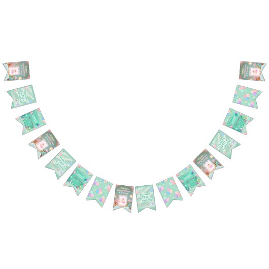 Pastel Green Baby Birthday Bunting Flags Vlaggetjes (Alle)