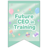 Pastel Green Baby Birthday Bunting Flags Vlaggetjes (Tweede vlag)