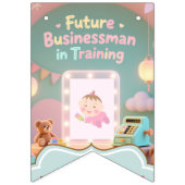 Pastel Green Baby Birthday Bunting Flags Vlaggetjes (Eerste vlag)