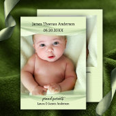 Pastel Green Baby Foto Aankondiging Geboorte