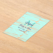 Pastel green baby in bloom monogram baby shower te acryl uitnodigingen (Laagn)