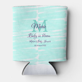 Pastel green baby in bloom monogram baby shower te blikjeskoeler