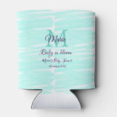 Pastel green baby in bloom monogram baby shower te blikjeskoeler (Achterkant)