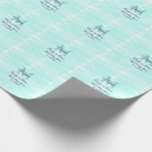 Pastel green baby in bloom monogram baby shower te cadeaupapier (Hoek)