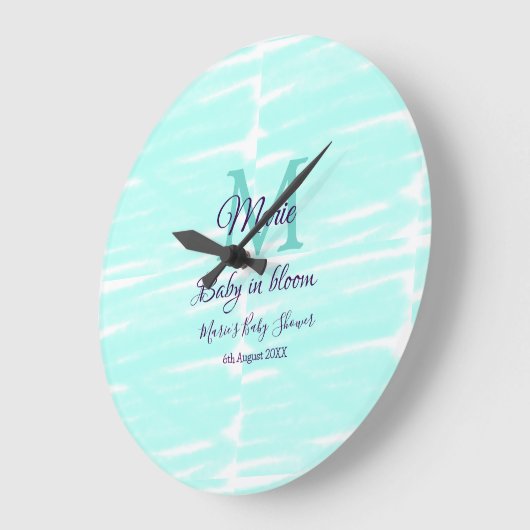 Pastel green baby in bloom monogram baby shower te grote klok (Hoek)