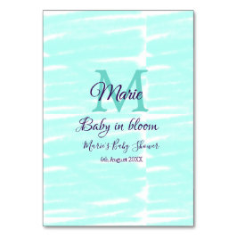 Pastel green baby in bloom monogram baby shower te kaart