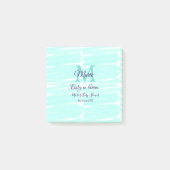 Pastel green baby in bloom monogram baby shower te post-it® notes (Voorkant)