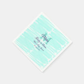 Pastel green baby in bloom monogram baby shower te servet (Hoek)