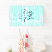 Pastel green baby in bloom monogram baby shower te spandoek (Insitu)