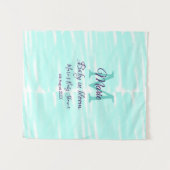 Pastel green baby in bloom monogram baby shower te wandkleed (Voorkant (horizontaal))