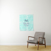 Pastel green baby in bloom monogram baby shower te wandkleed (In situ)
