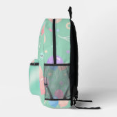 Pastel Green Backpack –Minimalist Aesthetic Travel Bedrukte Rugzak (Rechts)