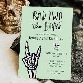 Pastel Green Bad Two The Bone 2e verjaardagsfeestj Kaart