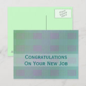 Pastel Green blauwgroen Gefeliciteerd Job Briefkaart (Voorkant / Achterkant)