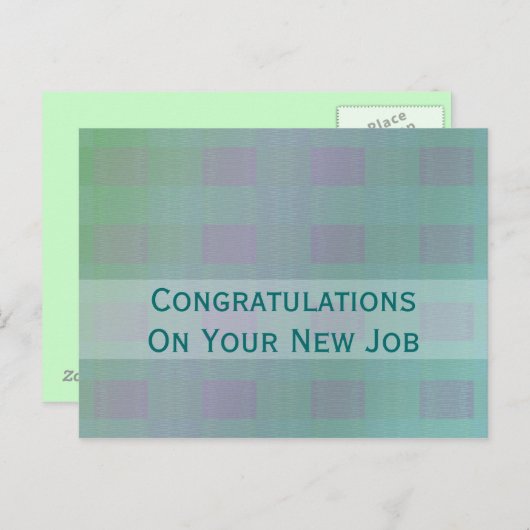 Pastel Green blauwgroen Gefeliciteerd Job Briefkaart (Voorkant / Achterkant)