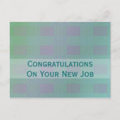 Pastel Green blauwgroen Gefeliciteerd Job Briefkaart (Voorkant)