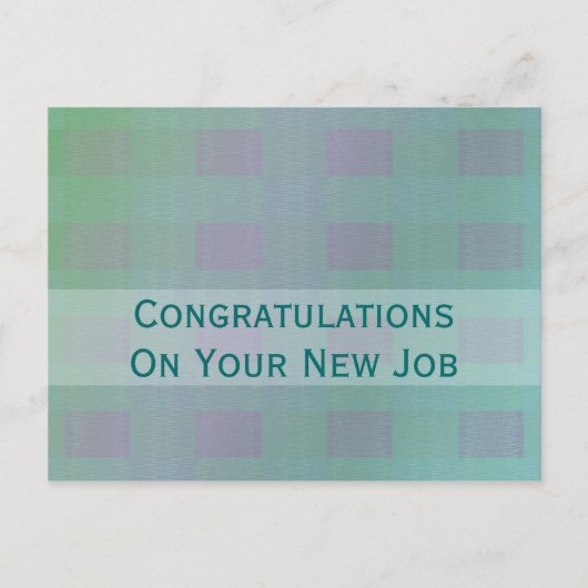 Pastel Green blauwgroen Gefeliciteerd Job Briefkaart (Voorkant)