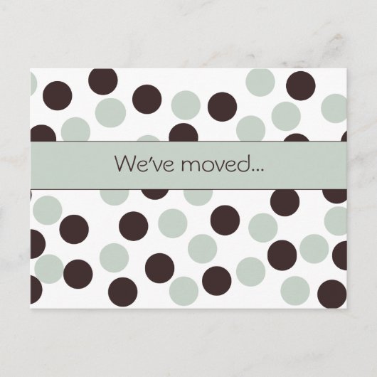 Pastel Green & Brown Polka Dot briefkaart (Voorkant)