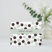Pastel Green & Brown Polka Dot briefkaart (Staand voorkant)