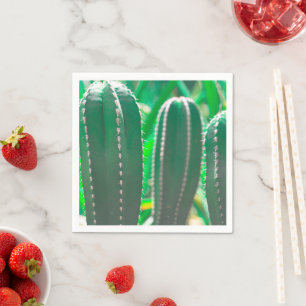 Pastel Green cactus plant verlaat pastel Servet