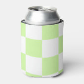 Pastel Green Checkerboard Retro Moderne Cheques Blikjeskoeler (Blikje Voorkant)