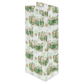 PASTEL GREEN & CREAM IRISH BEVERAGES WIJN CADEAUTAS (Achterkant Gekanteld)