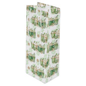 PASTEL GREEN & CREAM IRISH BEVERAGES WIJN CADEAUTAS (Voorkant Gekanteld)