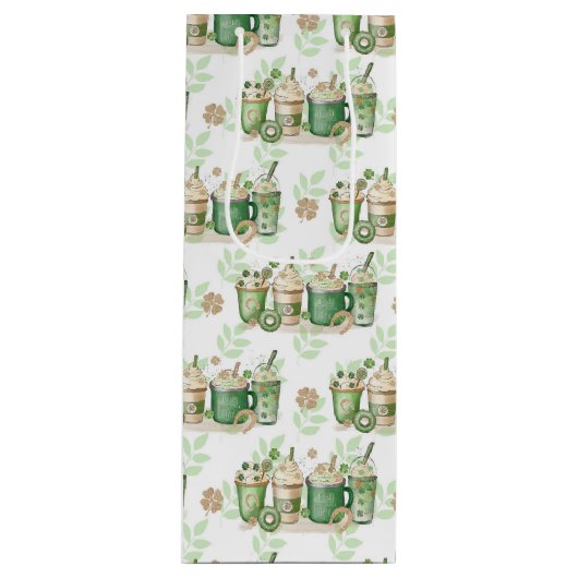 PASTEL GREEN & CREAM IRISH BEVERAGES WIJN CADEAUTAS (Voorkant)
