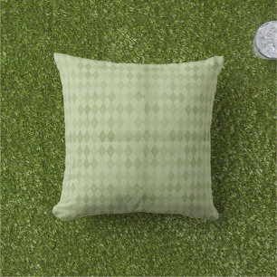 Pastel Green Diamonds Buitenkussen