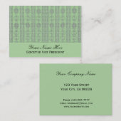 Pastel Green Elegant Pattern Visitekaartje (Voorkant / Achterkant)