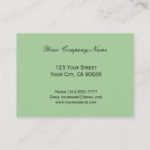 Pastel Green Elegant Pattern Visitekaartje (Achterkant)