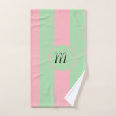 Pastel Green en roze Bad Handdoek (Handdoek)