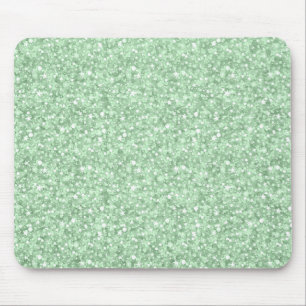 Pastel Green Faux Disco Glitter & Sparkles Muismat