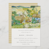 Pastel Green Fields Mountain Landscape Wedding Kaart (Voorkant / Achterkant)