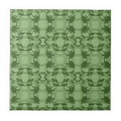 Pastel Green Floral Lace Pattern Trivet Tegeltje (Voorkant)