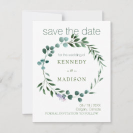 Pastel Green Floral Wedding Kaart