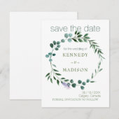 Pastel Green Floral Wedding Kaart (Voorkant / Achterkant)