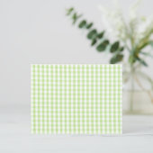 Pastel Green Gingham patroon Briefkaart (Staand voorkant)
