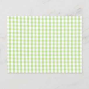 Pastel Green Gingham patroon Briefkaart